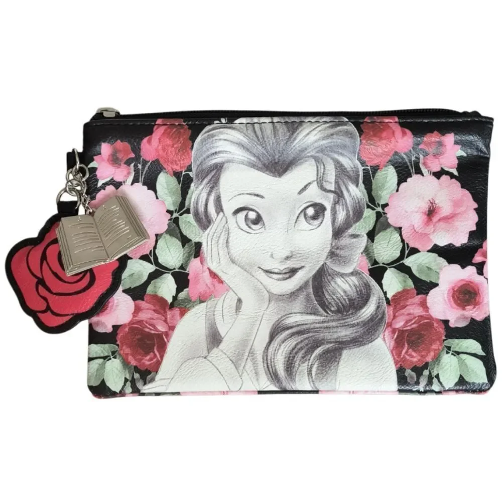Loungefly Disney Beauty And The Beast Belle Floral Wristlet (missing strap)